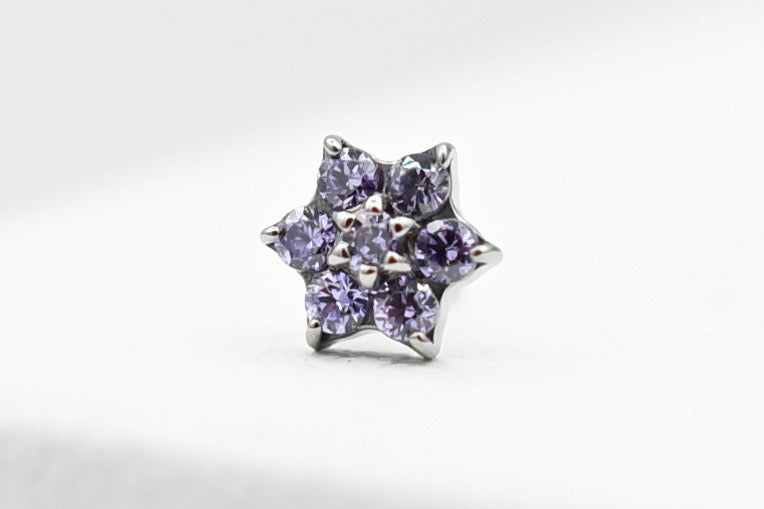 Titanium Flower Gem Six Petal by Junipurr