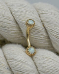 Fusion Opal Curved Barbell by Body Gems