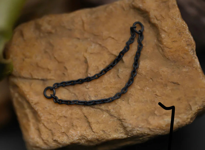 Double Matte Black Niobium Chain by Black Forest