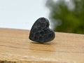 Hammered Black Niobium Heart