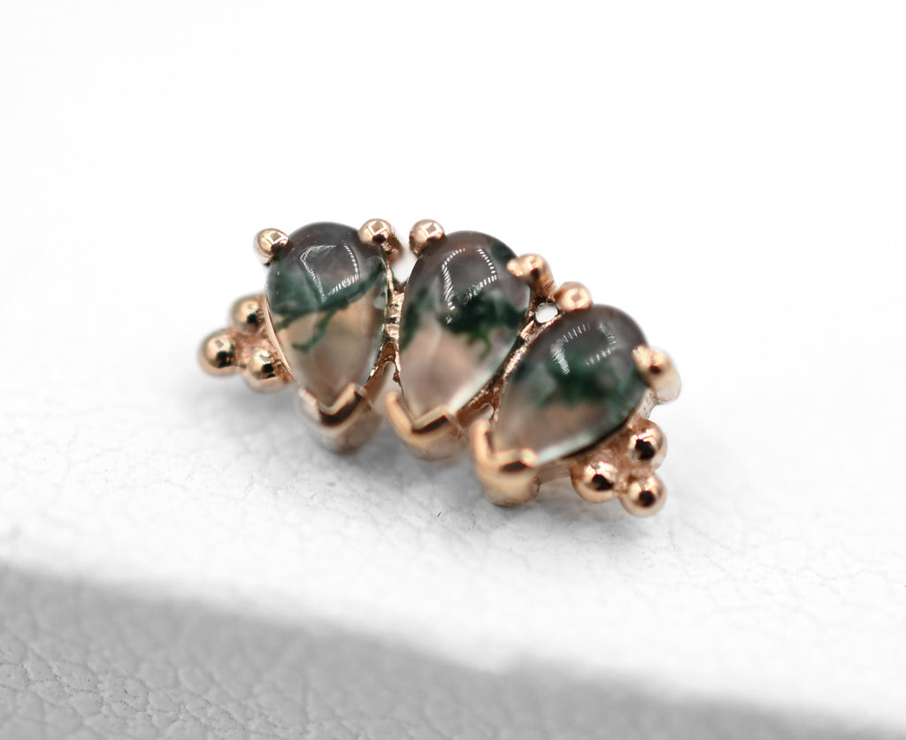 3-Gem Panaraya with Moss Agate by BVLA