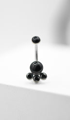 Bijoux Black Cab and Black CZ Navel Curve (3-N) by LeRoi