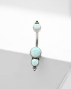Haute Couture White Opal Navel Curve (1HN) by LeRoi