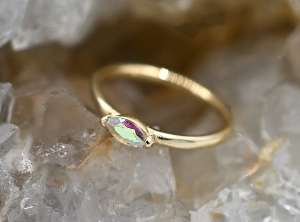 Zuri Mercury Mist Seam Ring by Buddha Jewelry