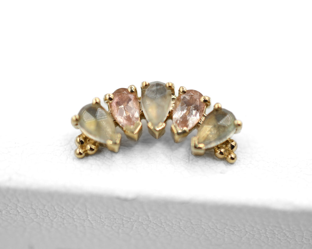 5-Gem Labradorite & Sunstone Pear Panaraya by BVLA