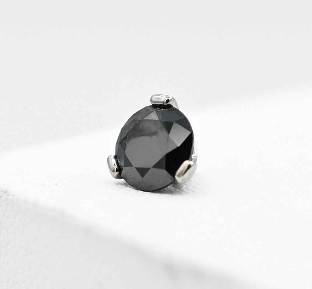 Prong Brilliant Cut 6mm CZ Threaded End