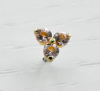 Trio with Colored CZ by Anatometal