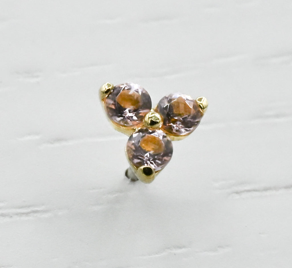 Trio with Colored CZ by Anatometal