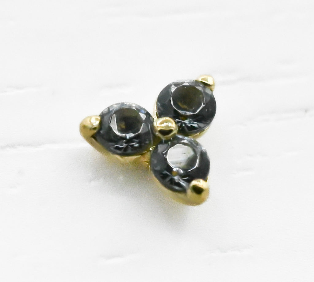 Trio with Colored CZ by Anatometal