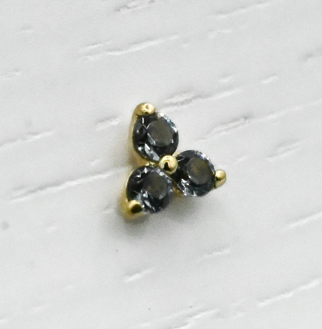 Trio with Colored CZ by Anatometal