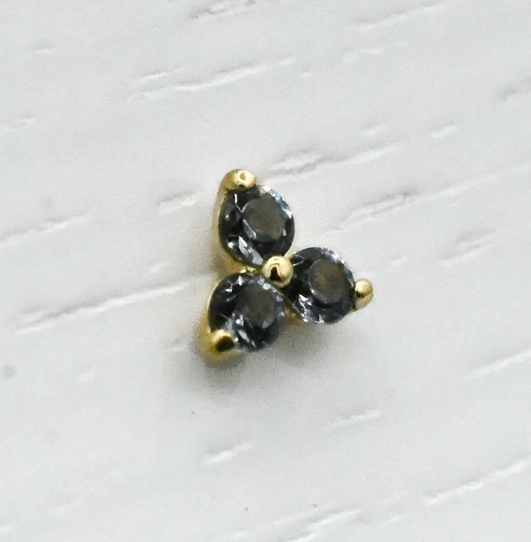 Trio with Colored CZ by Anatometal