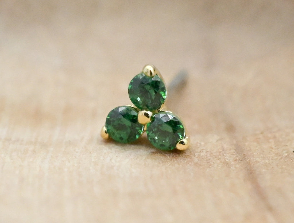 Trio with Colored CZ by Anatometal