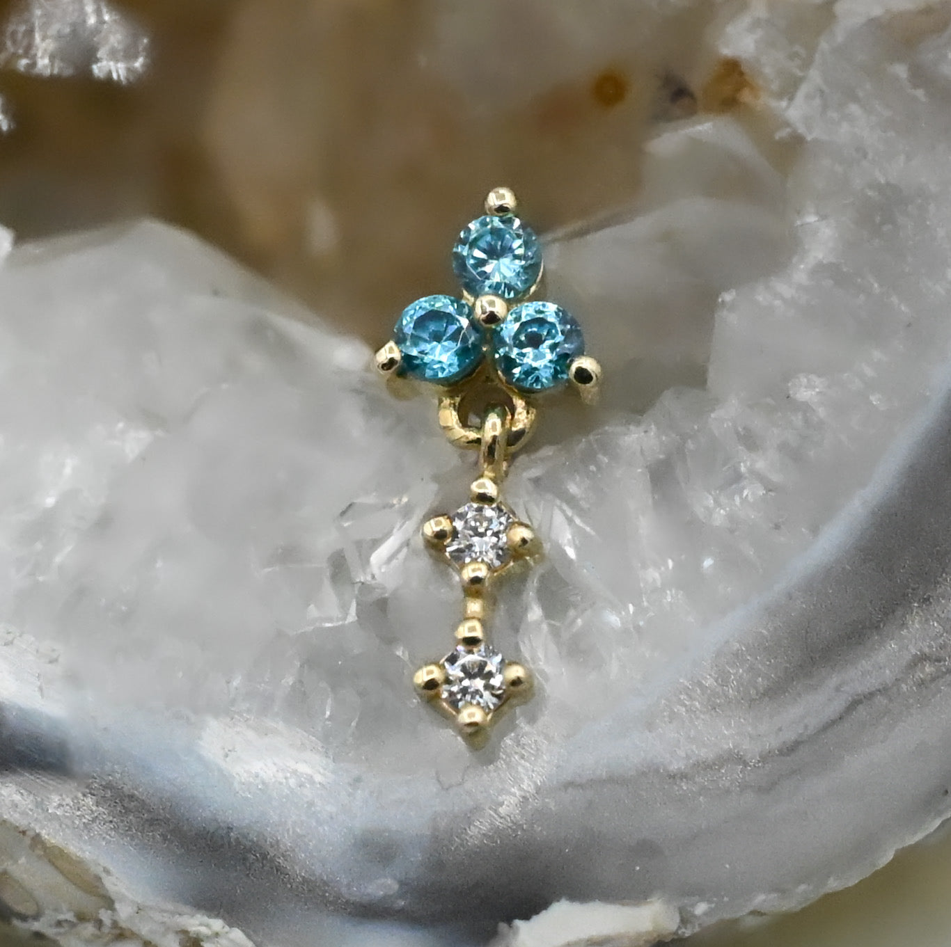 Maris - Aqua Blue CZ by Junipurr Jewelry