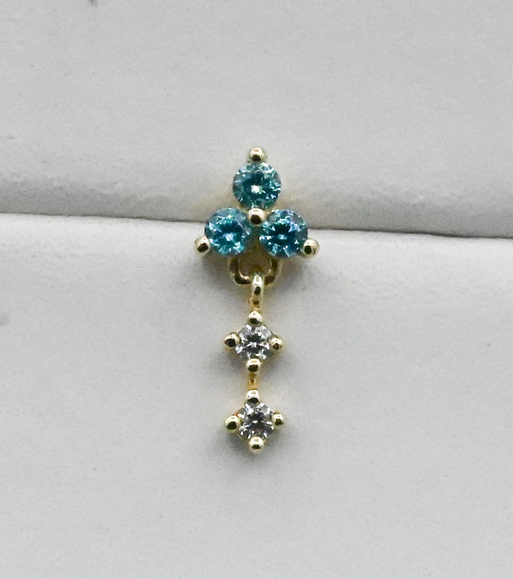 Maris - Aqua Blue CZ by Junipurr Jewelry