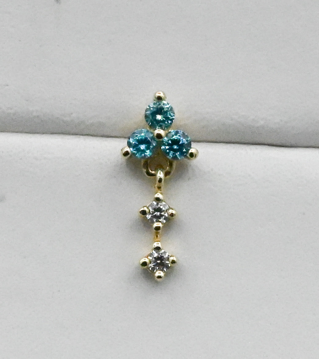 Maris - Aqua Blue CZ by Junipurr Jewelry