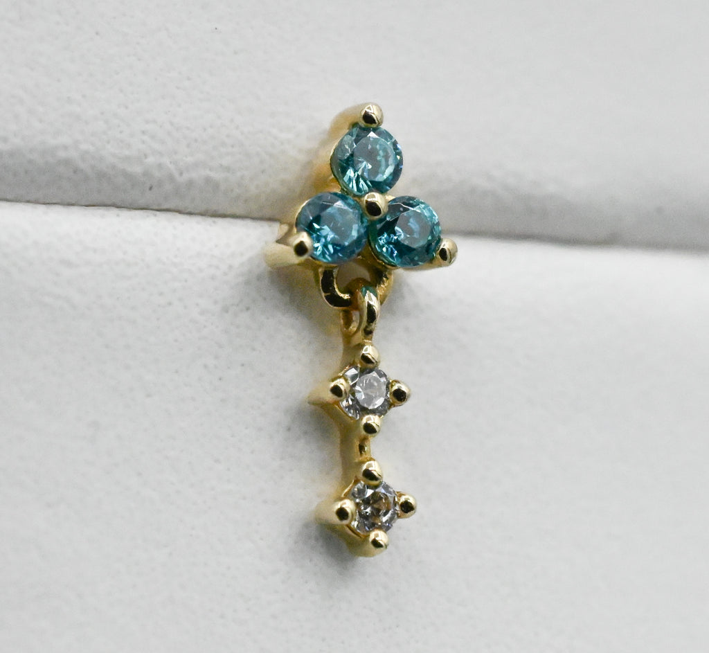 Maris - Aqua Blue CZ by Junipurr Jewelry