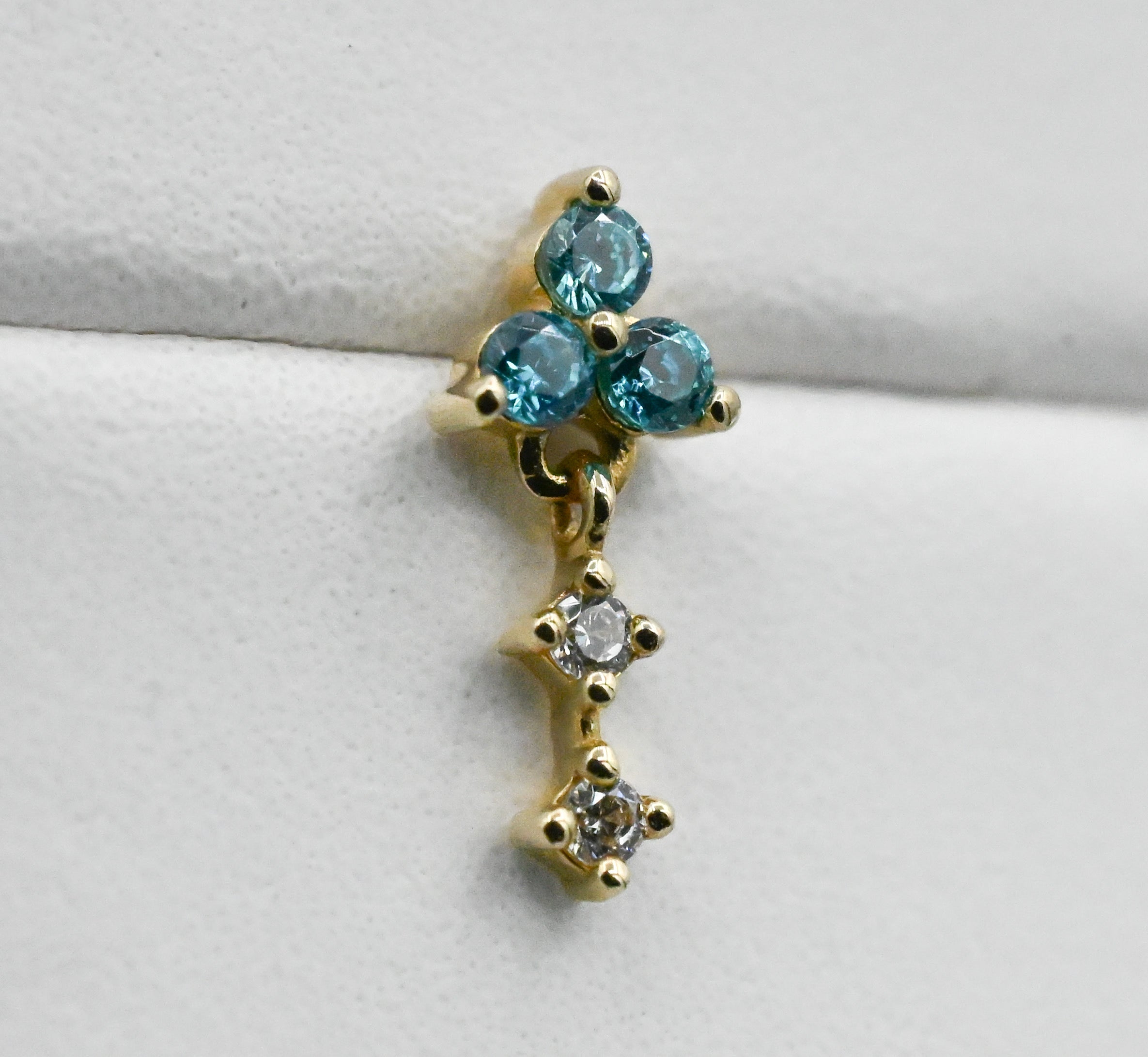 Maris - Aqua Blue CZ by Junipurr Jewelry