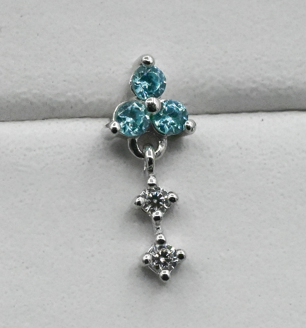 Maris - Aqua Blue CZ by Junipurr Jewelry