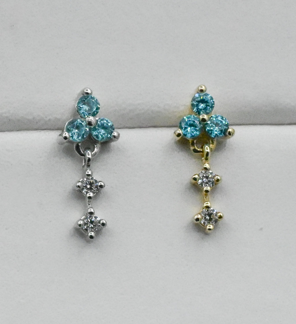 Maris - Aqua Blue CZ by Junipurr Jewelry