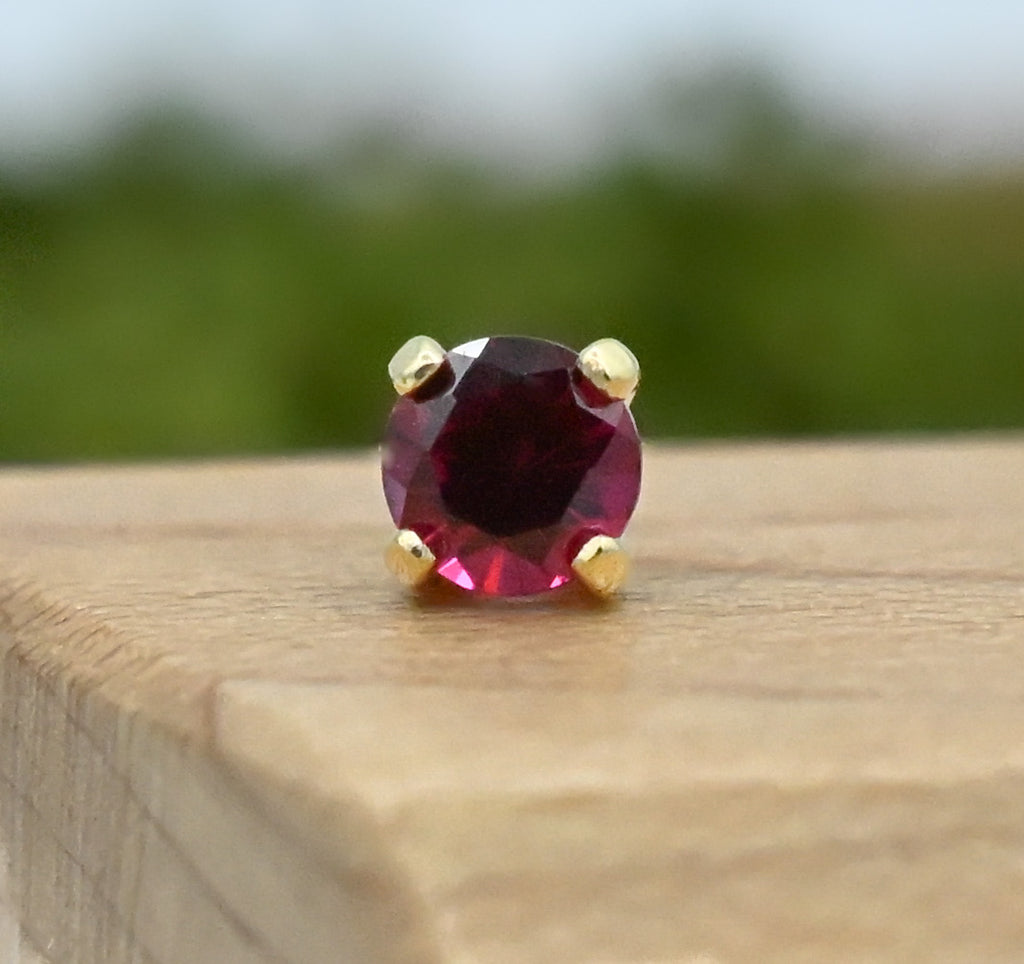 Tiffany Prong with Colored CZ by Anatometal