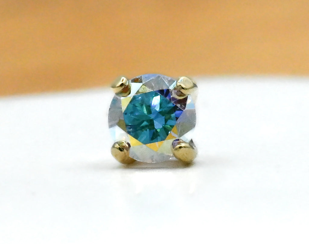 Tiffany Prong with Colored CZ by Anatometal