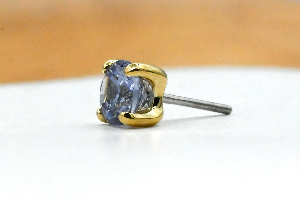 Tiffany Prong with Colored CZ by Anatometal