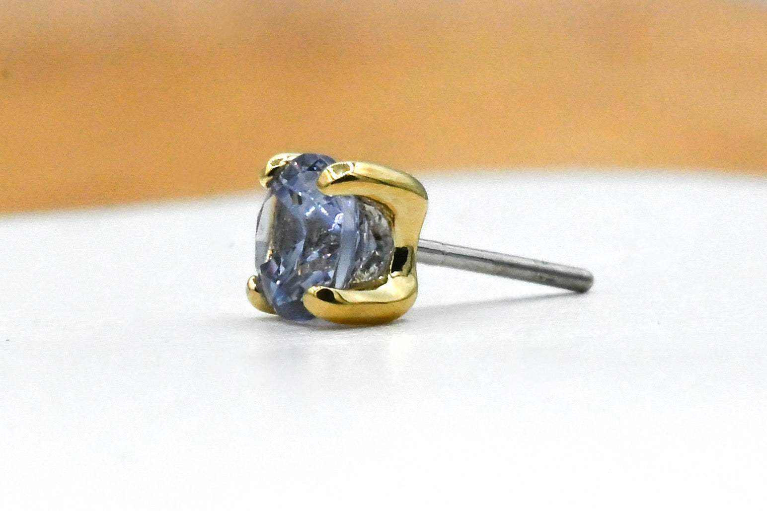 Tiffany Prong with Colored CZ by Anatometal