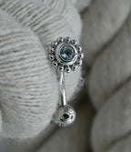 Beaded Choctaw (White Gold/Swiss Blue Topaz) by BVLA