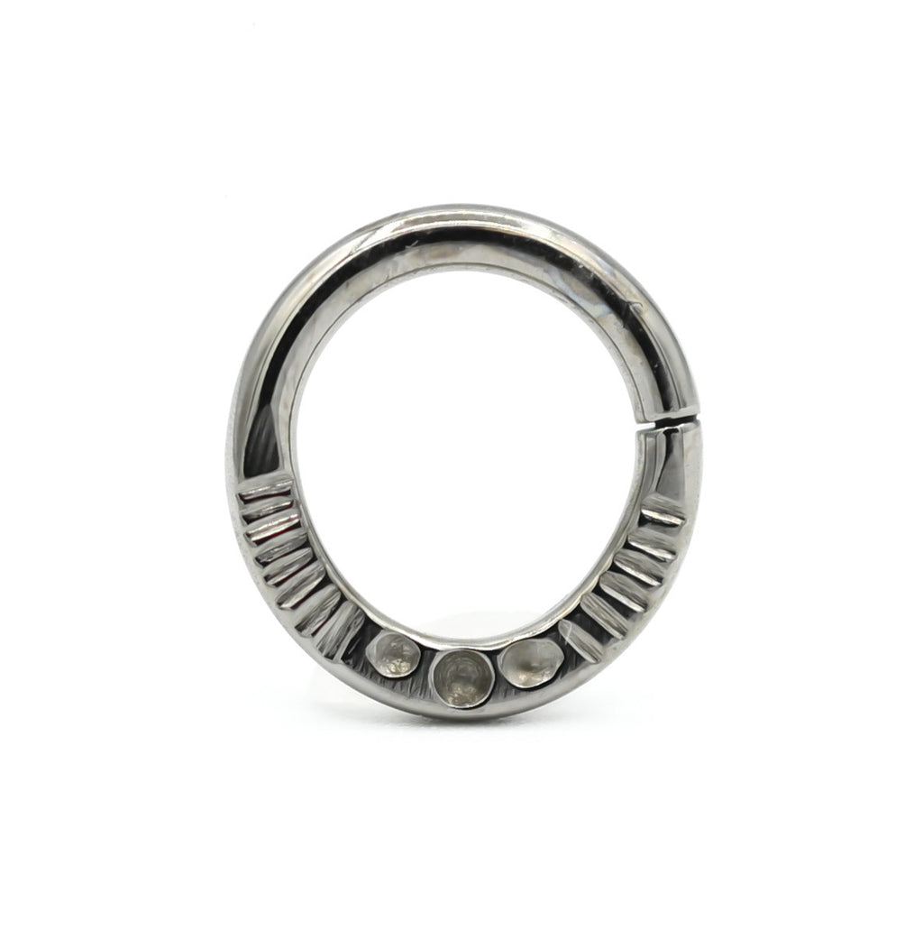 Ripley Hammered Seam Ring by Black Forest