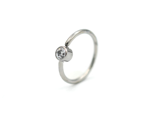18g Titanium Fixed Bezel Ring by LeRoi Fine Jewelry