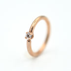 Genuine Diamond Fixed Bead Ring by Body Gems