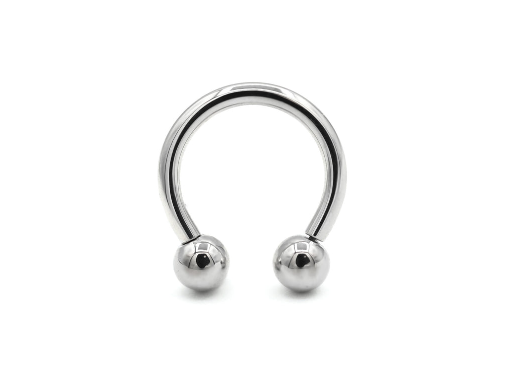 14k Solid Gold Circular Barbell by Body Gems (White, Yellow & Rose Gold)