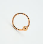 16g 14k Gold Captive Bead Ring by Body Gems