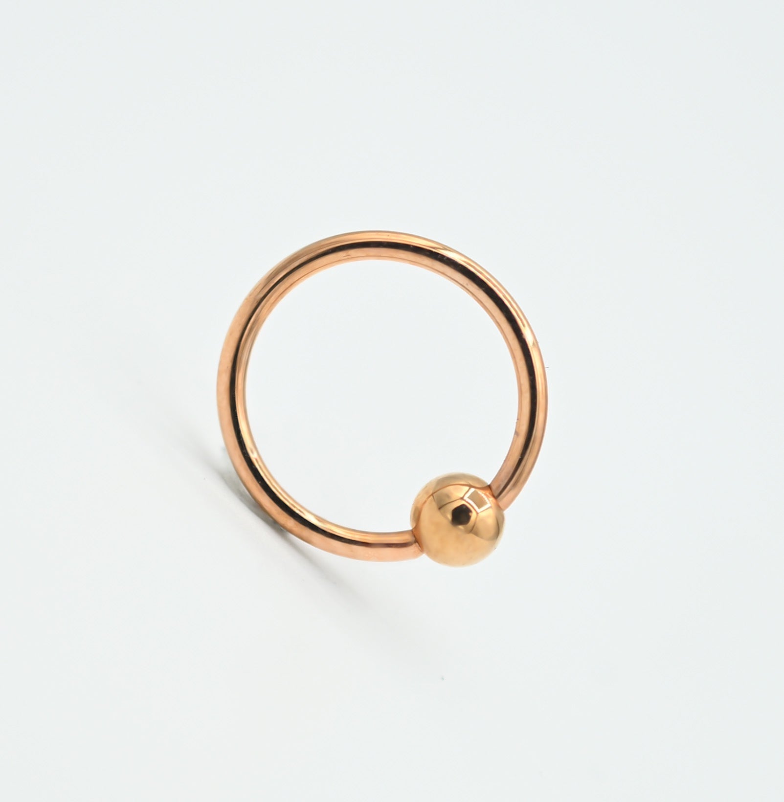 16g 14k Gold Captive Bead Ring by Body Gems