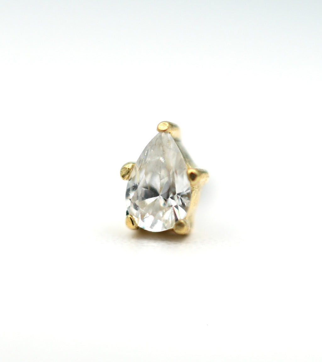 Prong-Set Pear by Anatometal