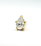 Prong-Set Pear by Anatometal
