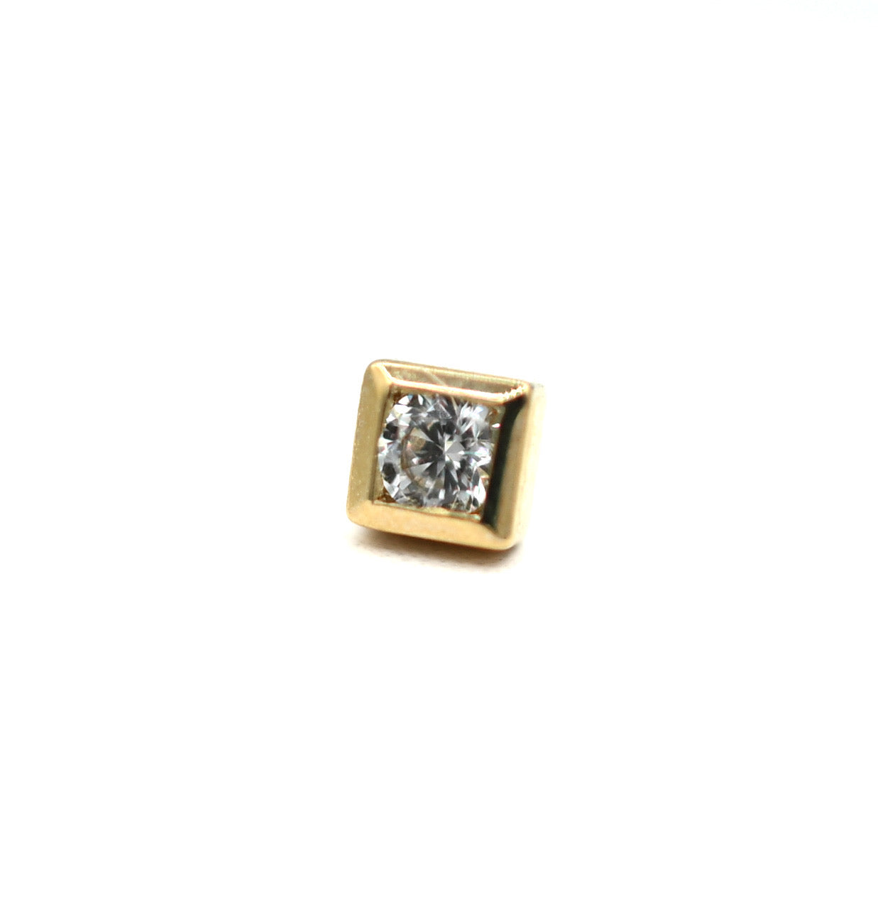 Bezel-Set CZ Square by Junipurr Jewelry