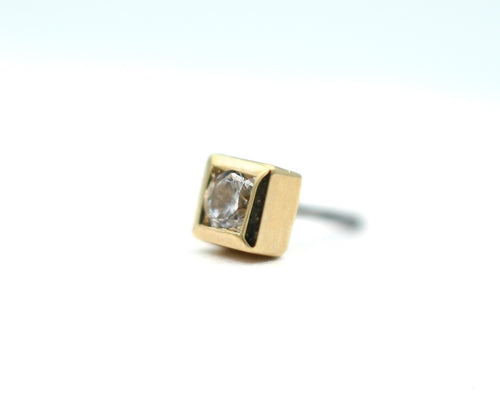 Bezel-Set CZ Square by Junipurr Jewelry