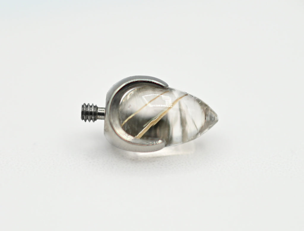 14g 3mm Opal Prong Bullet by People's Jewelry