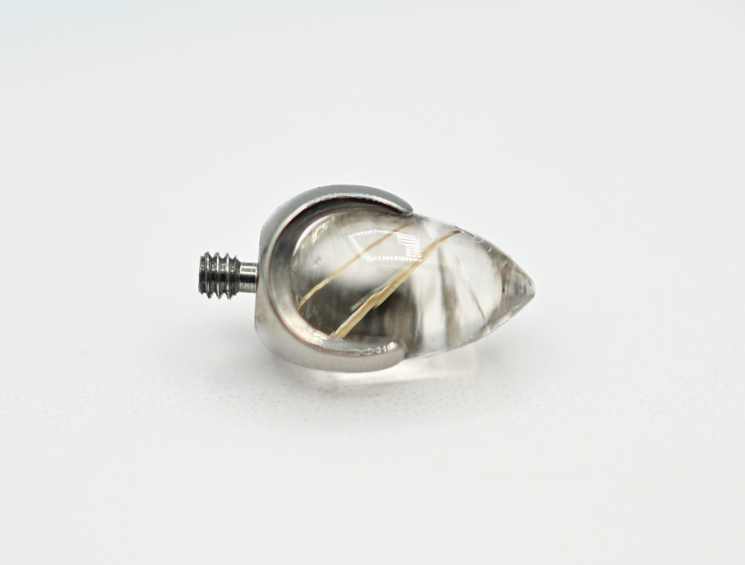 14g 3mm Opal Prong Bullet by People's Jewelry