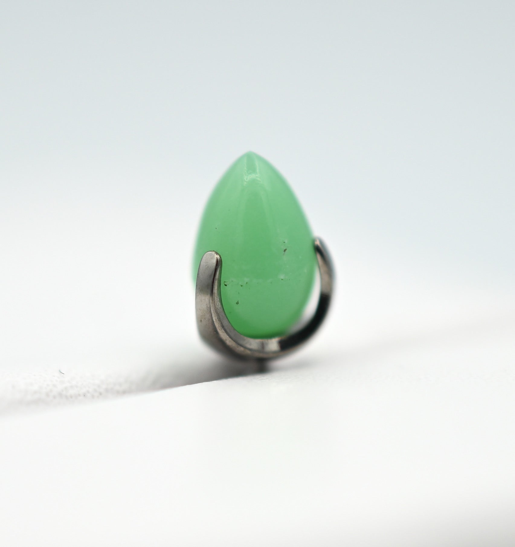 14g 3mm Opal Prong Bullet by People's Jewelry