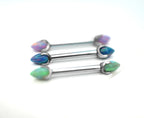14g 3mm Opal Prong Bullet by People's Jewelry