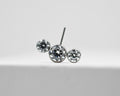 3-Gem Side-Set Bijoux Threadless Nipple End (NB11T) by LeRoi