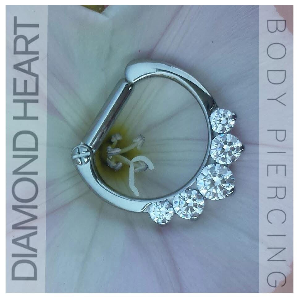 5-Gem Odyssey Daith / Septum Clicker by Industrial Strength