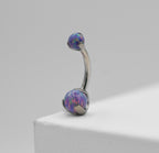Natural Stone / Opal Prong Navel Curve by Industrial Strength (ALL COLORS)