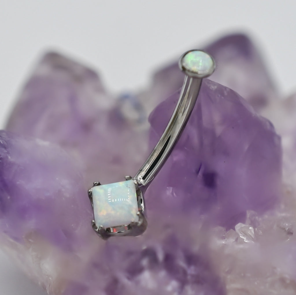 Mini Princess-Cut Navel Curve by Anatometal (ALL COLORS)