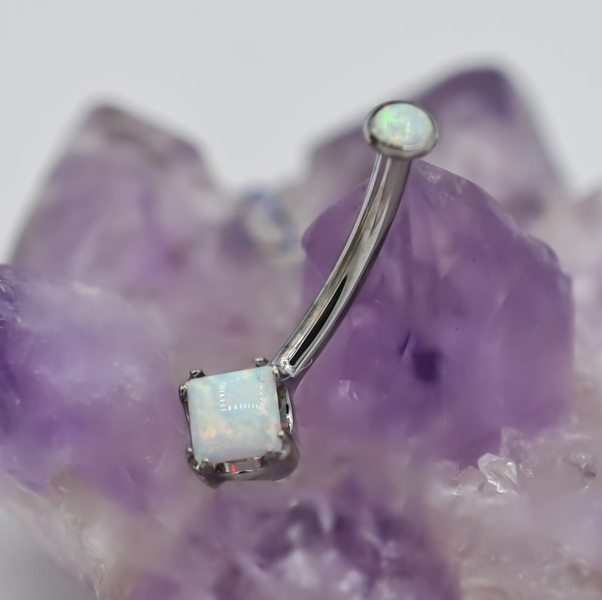 Mini Princess-Cut Navel Curve by Anatometal (ALL COLORS)