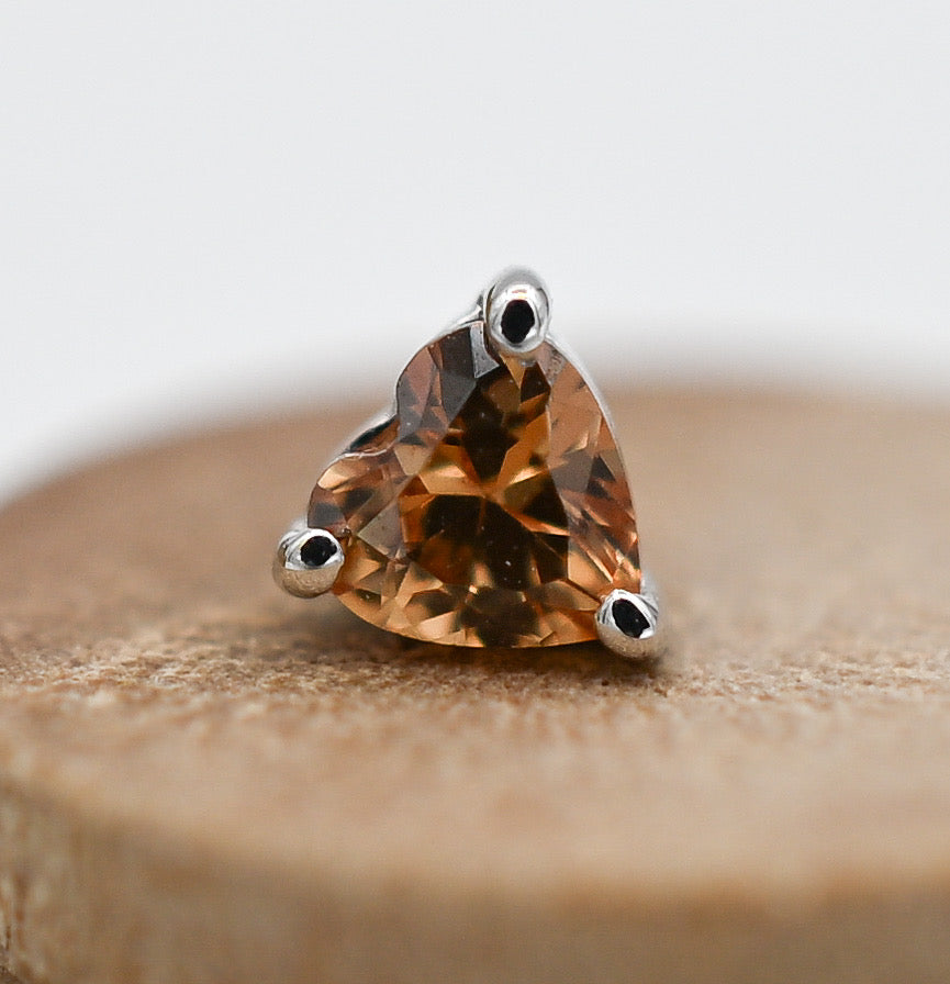 Dark Champagne Heart by Junipurr Jewelry