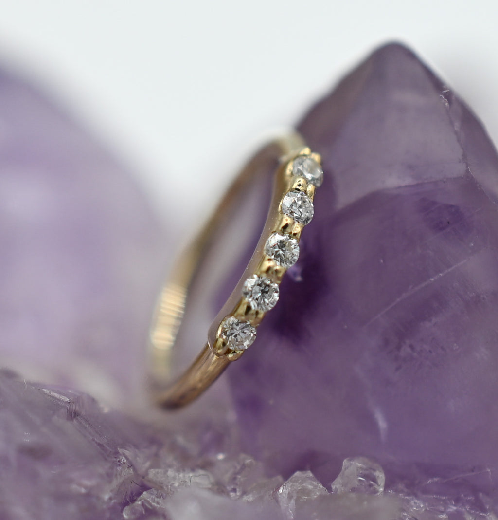 5 Gem Seam Ring by Kiwi Diamond