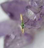 Tsavorite Fixed Bead Seam Ring Marquise Prong by BVLA